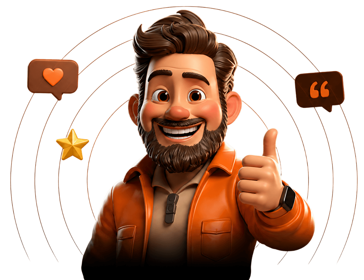 Happy client testimonial illustration